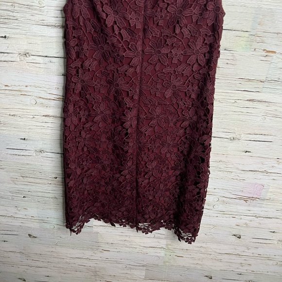 Lauren Ralph Lauren purple floral lace dress midi size 12 - Picture 7 of 10